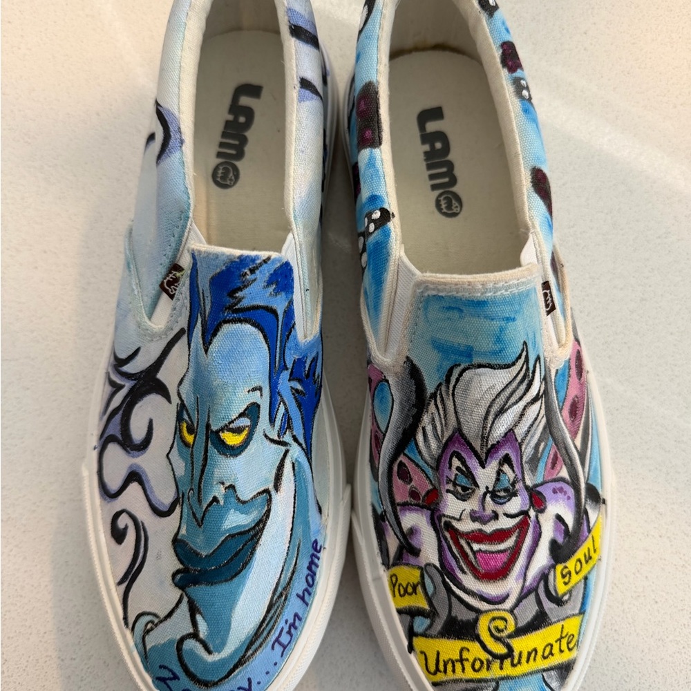 Disney Villain Inspired Blue Slip-On Character Canvas Shoes